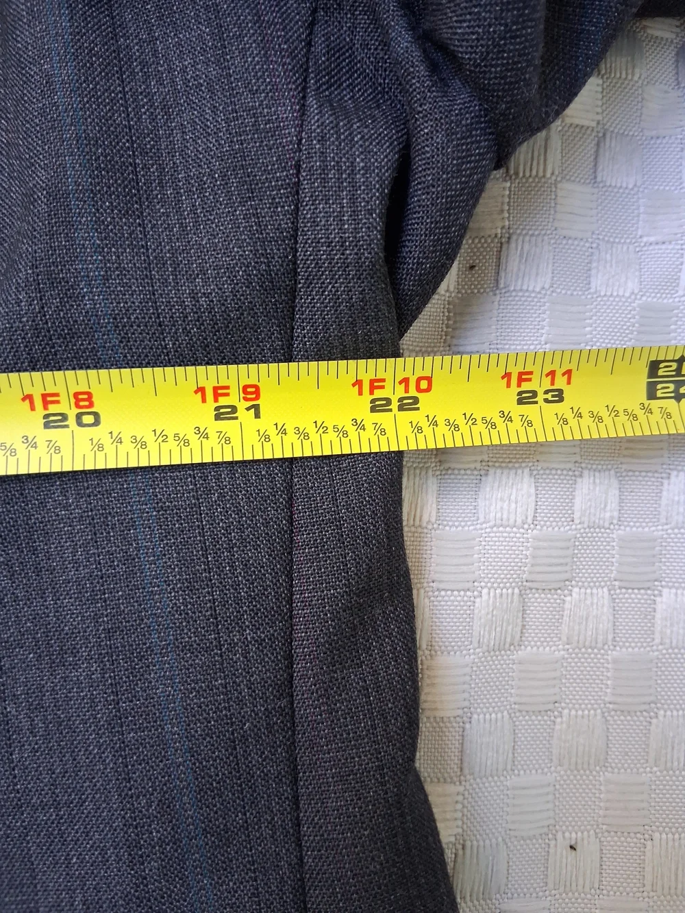 Town Craft VTG Classic Men's Charcoal Pinstripe Suit set Size 46R